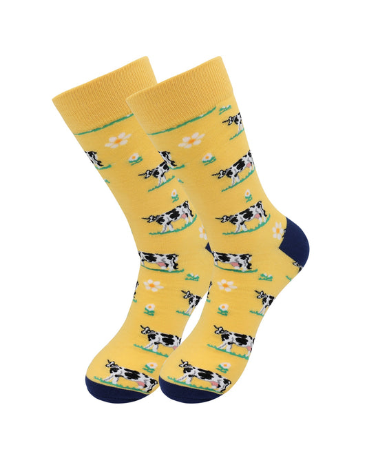 Cute Cotton Funny Animal Socks - Cow - For Men and Women